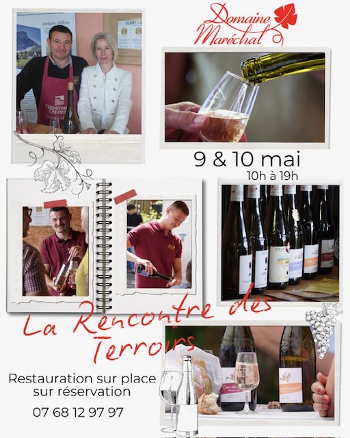 Nous avons le plaisir de vous inviter aux journées Rencontre des TERROIRS , qui se tiendront le Weekend prochain les 9 et 10 mai 2026, de 10h à 19h